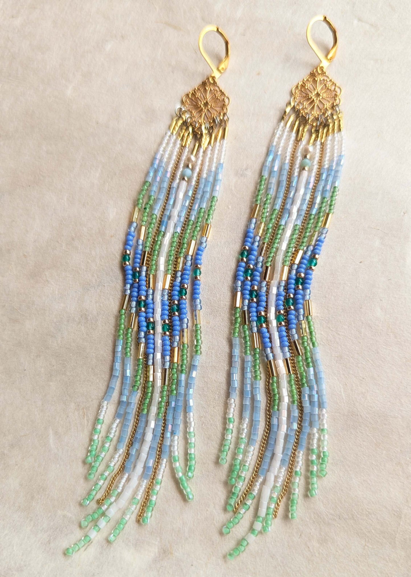Calypso's Periwinkle Garden Earrings
