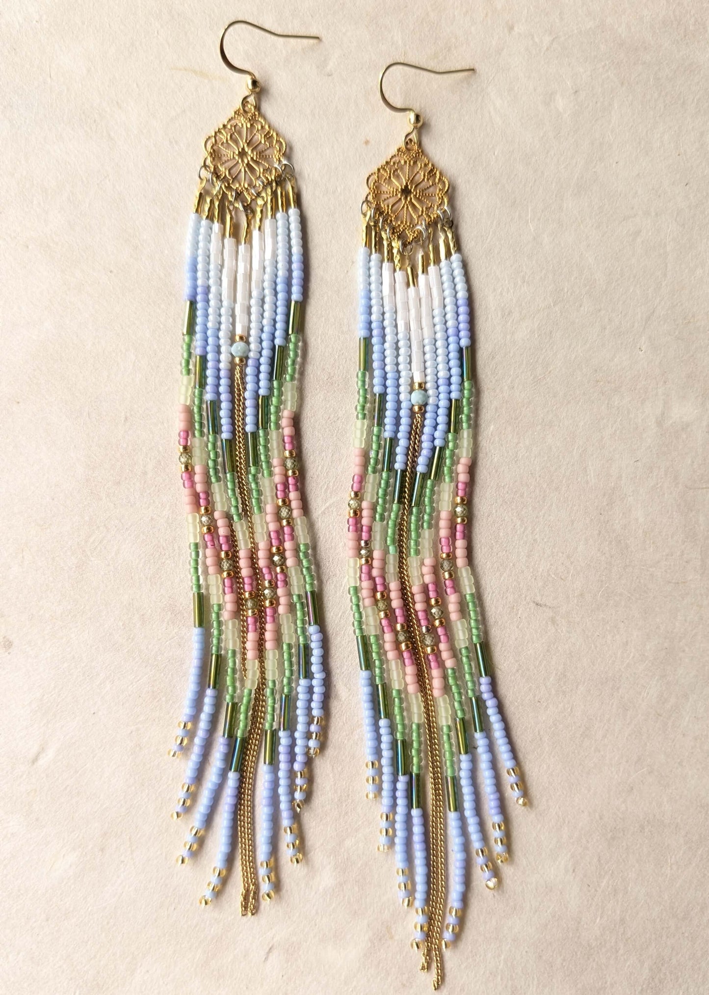 Flora Rose Beaded Earrings