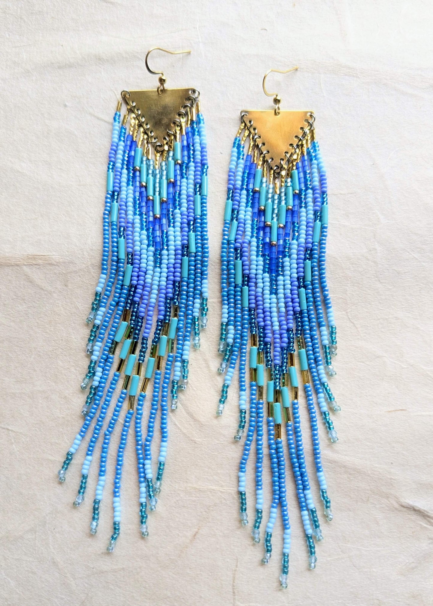 Zenobia Periwinkle Beaded Earrings