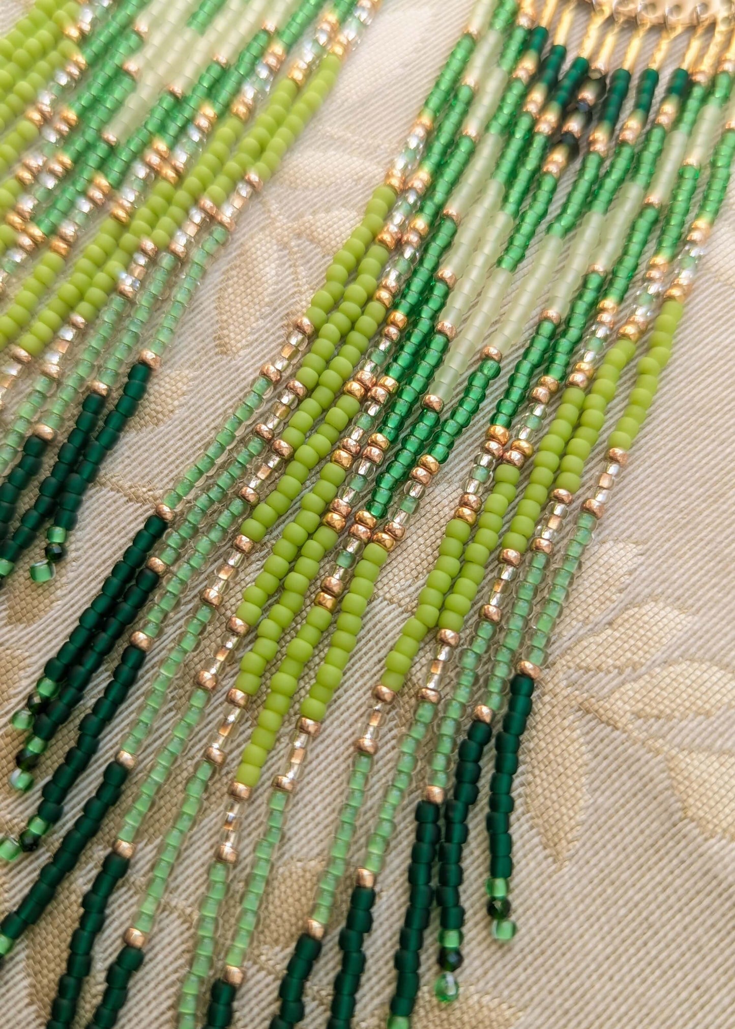 Artemis Green Apple Beaded Earrings