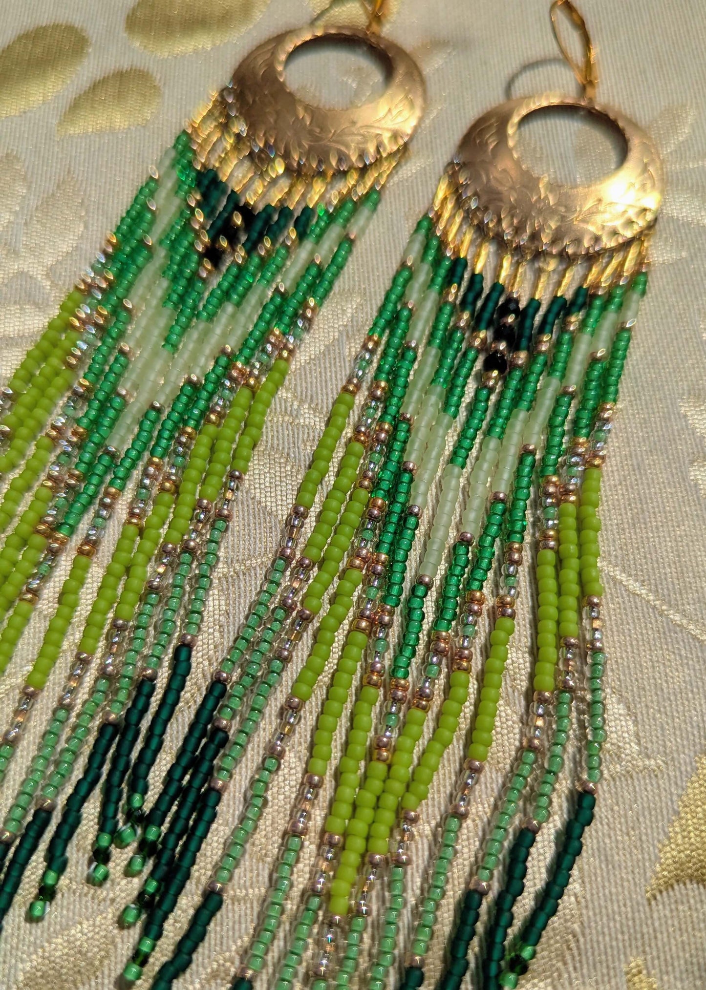 Artemis Green Apple Beaded Earrings