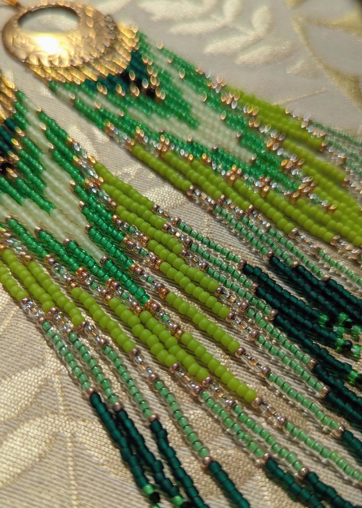 Artemis Green Apple Beaded Earrings