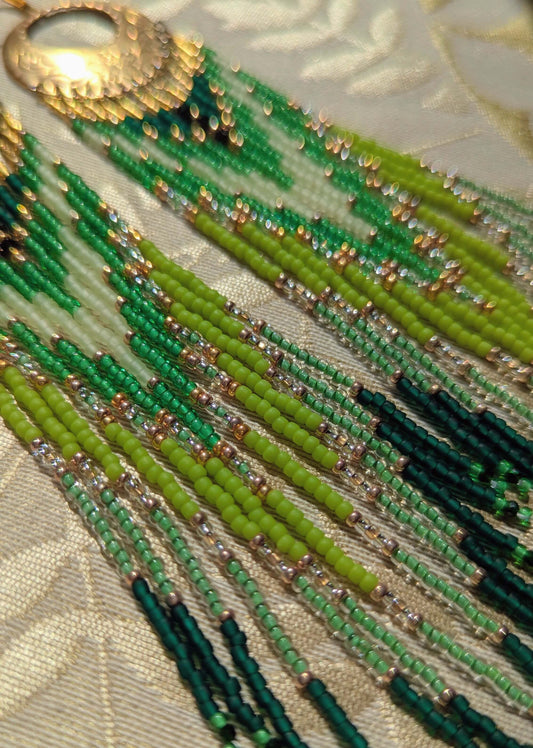 Artemis Green Apple Beaded Earrings