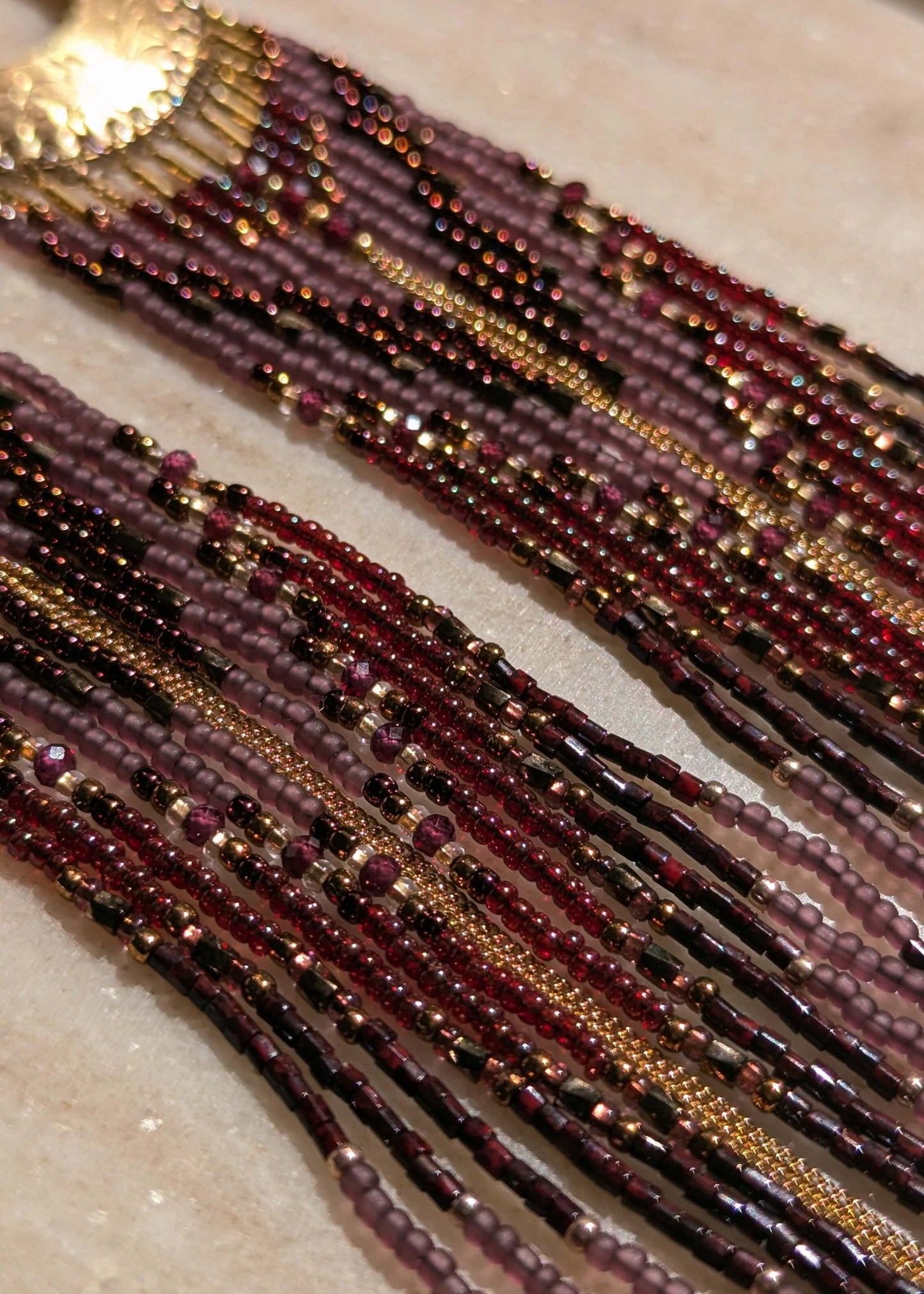 Helen of Troy Tyrian Purple Beaded Earrings