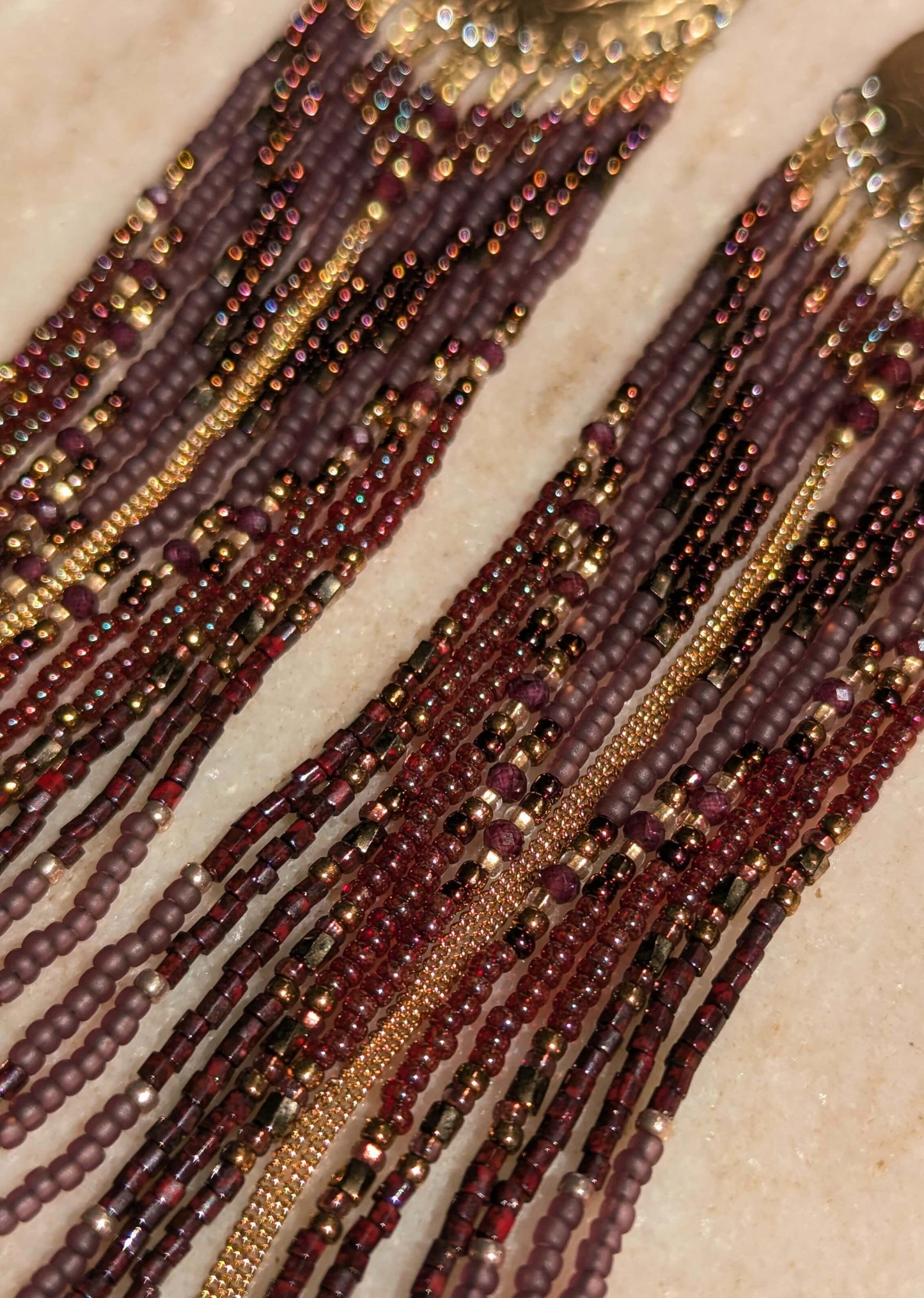 Helen of Troy Tyrian Purple Beaded Earrings