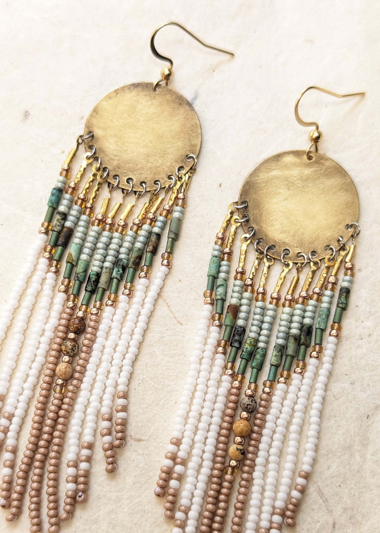 Fatima Turquoise Beaded Earrings