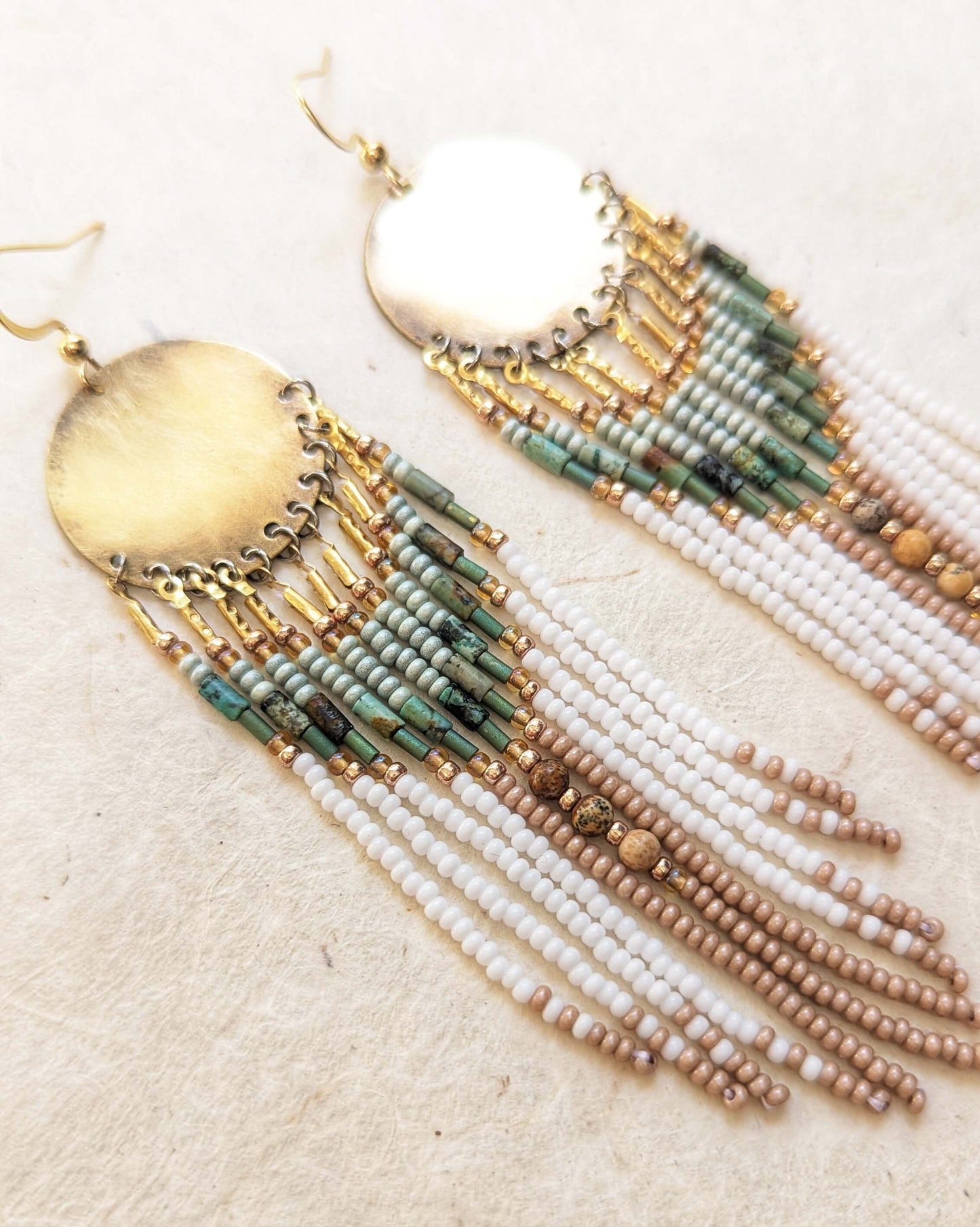 Fatima Turquoise Beaded Earrings