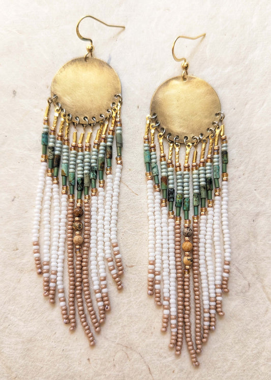 Fatima Turquoise Beaded Earrings
