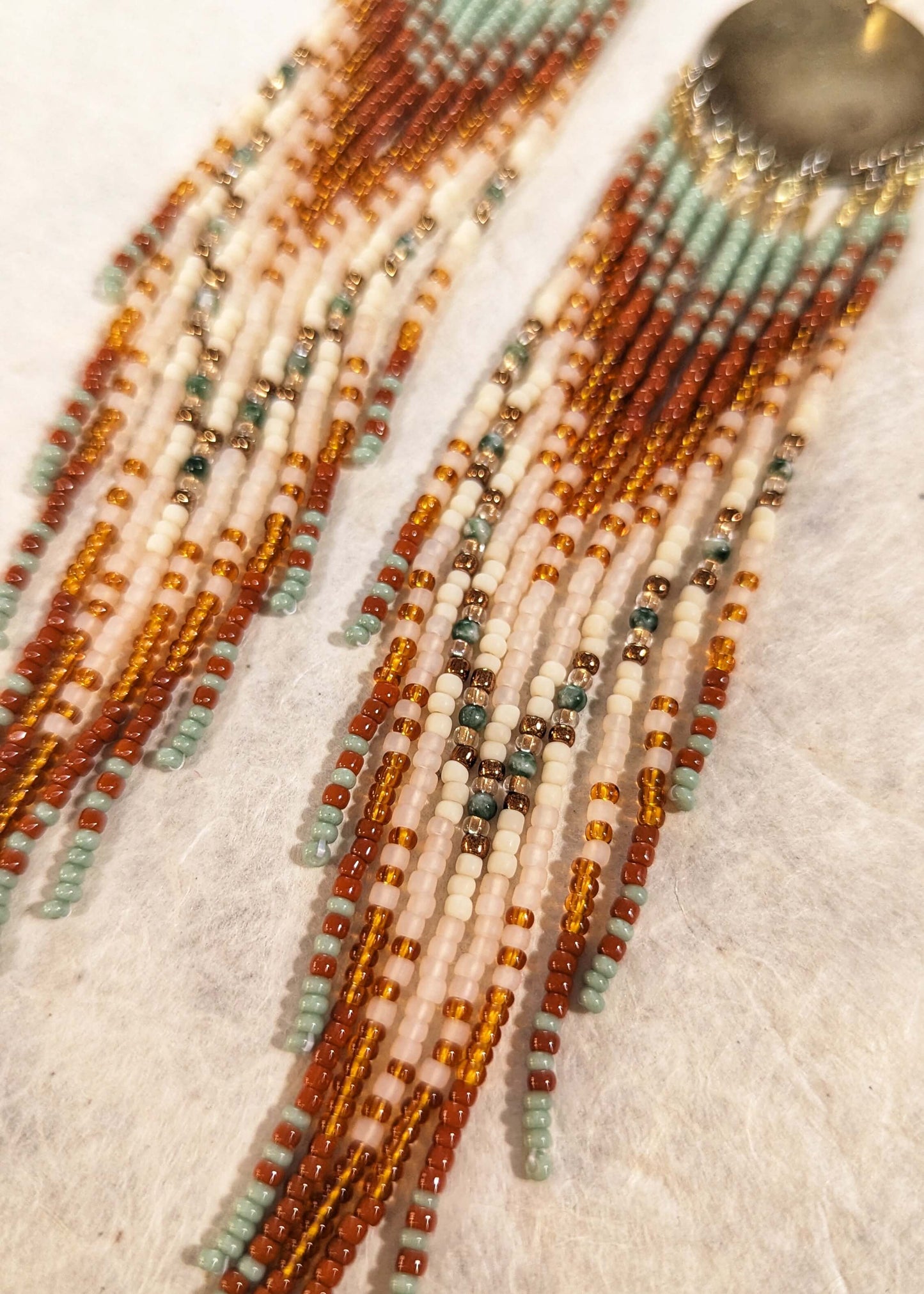 Toypurina Amber Agate Beaded Earrings