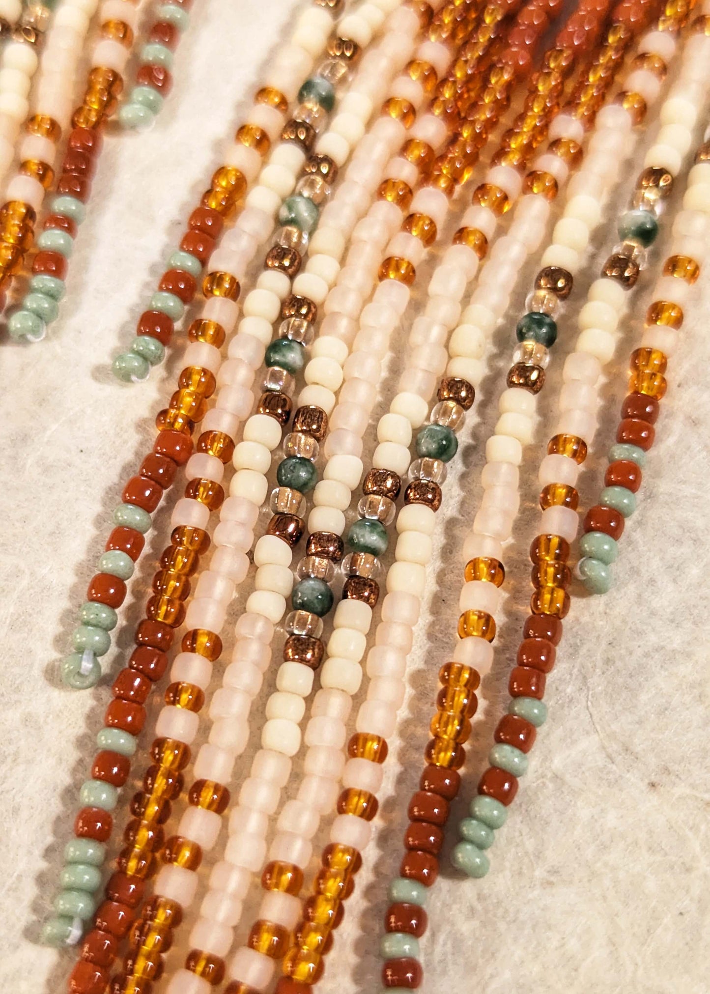 Toypurina Amber Agate Beaded Earrings