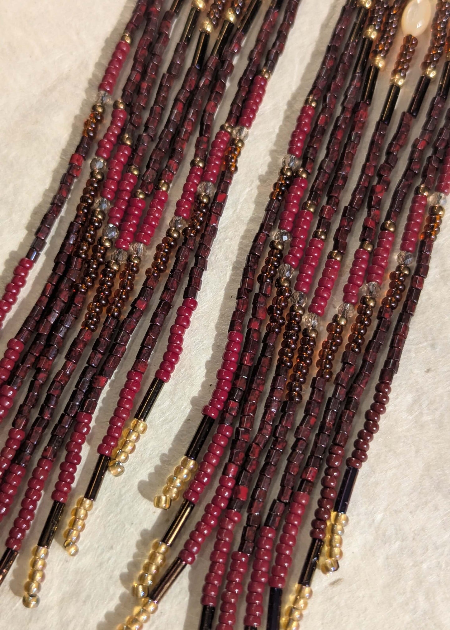 Queen Elizabeth Wine Beaded Earrings