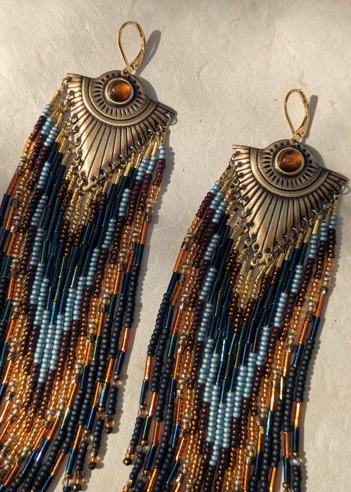 The Fire Horse Beaded Earrings
