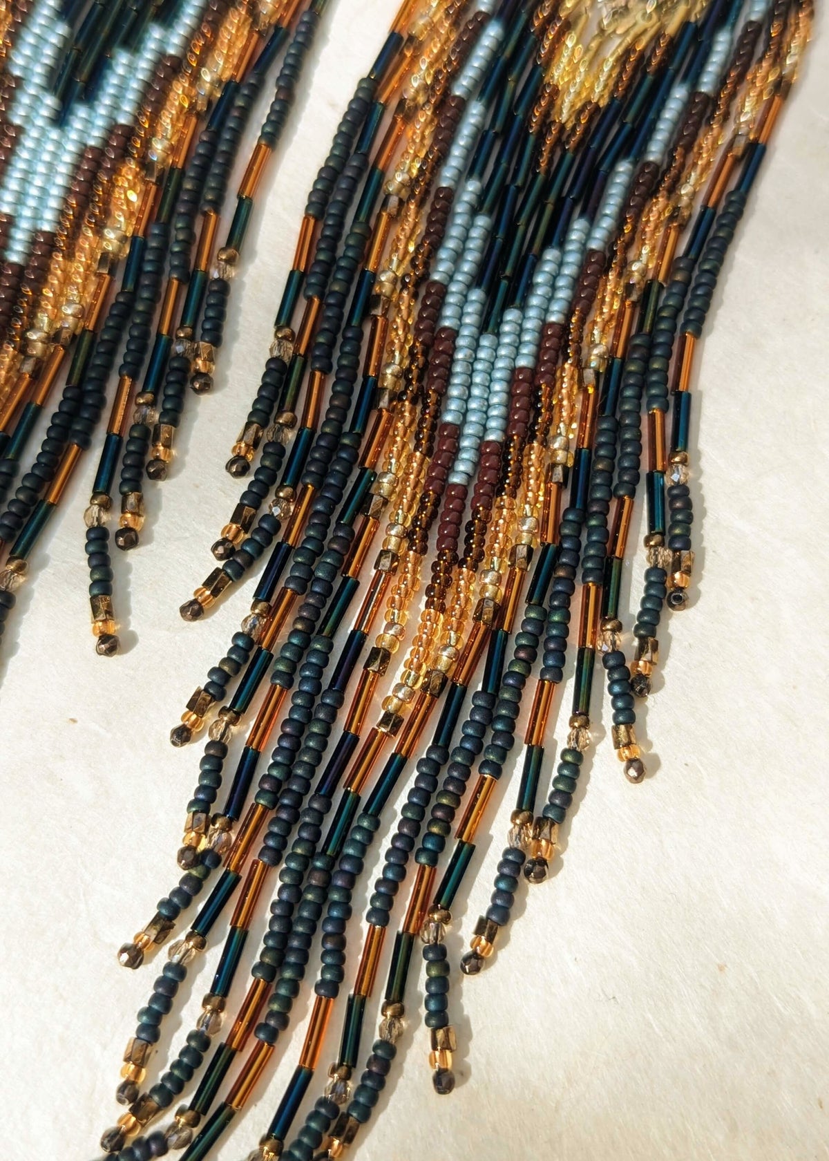 The Fire Horse Beaded Earrings