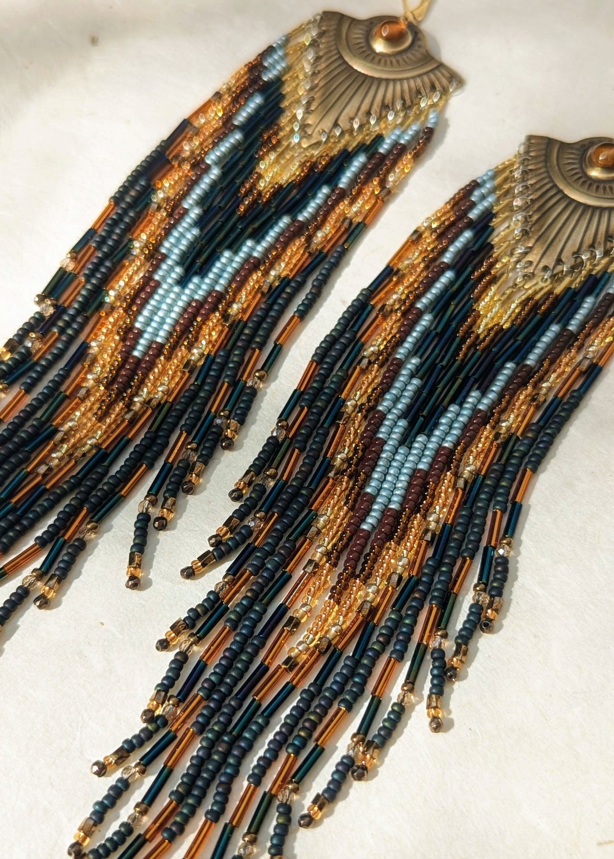The Fire Horse Beaded Earrings
