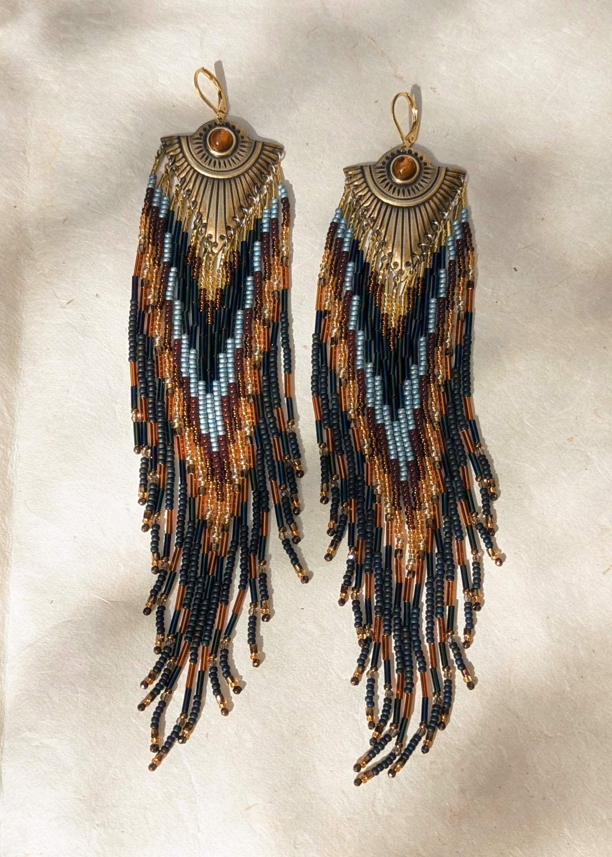 The Fire Horse Beaded Earrings