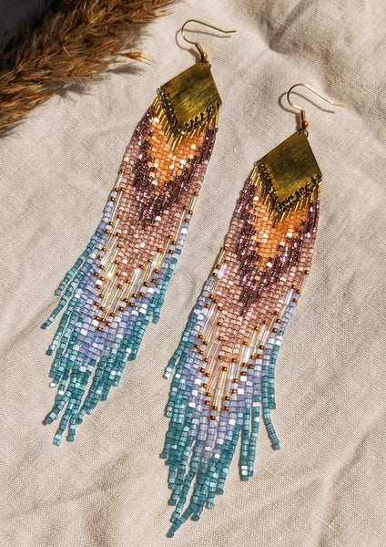 Silverlake Satin Beaded Earrings