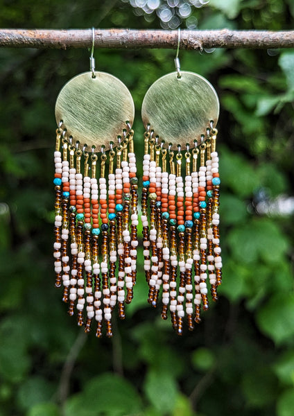 Frida Turquoise Sunset Beaded Earrings