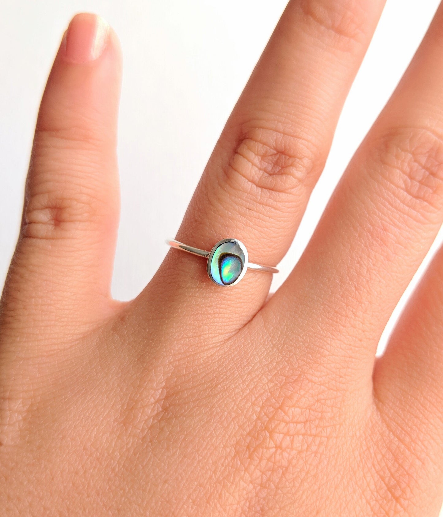 Sterling Silver Abalone Ring