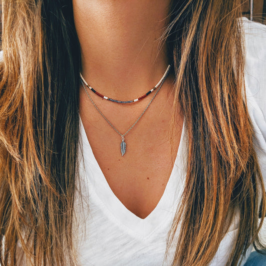 Amy Multicolor Beaded Choker