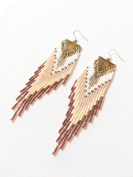 Yūgen Rust Pink Bohemian Earrings