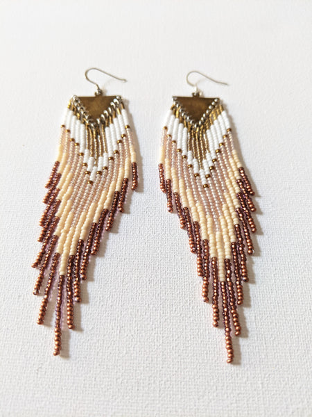 Yūgen Rust Pink Bohemian Earrings