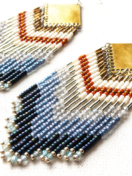 Mae Labradorite Fringe Earrings