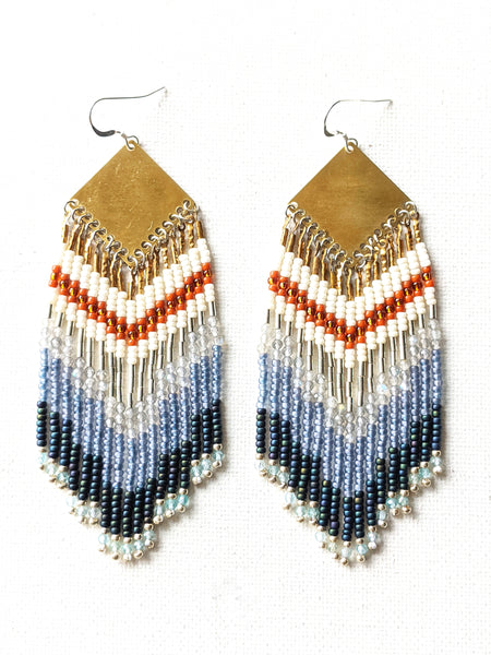 Mae Labradorite Fringe Earrings
