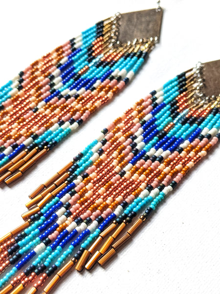 Ana American West Chevron Fringe Earrings