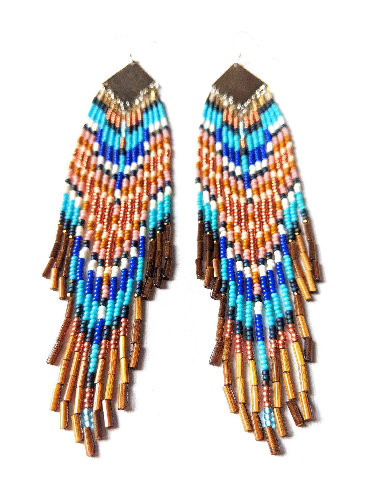 Ana American West Chevron Fringe Earrings