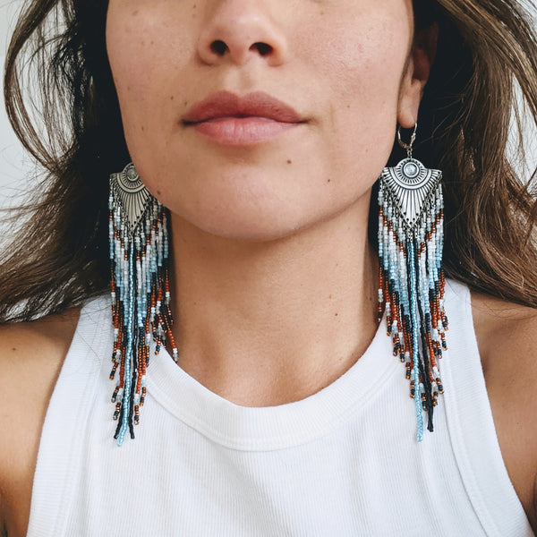 Boucles d'oreilles indigènes Michelle Arizona Waterfall