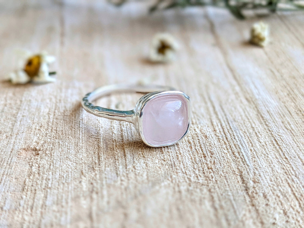 bell Sterling Silver Chunky Wrapped Ring | Moon & Milk