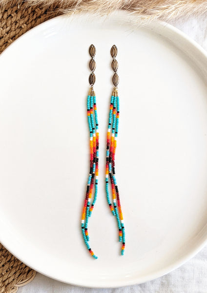 Quannah Chasinghorse Beaded Threader Earrings
