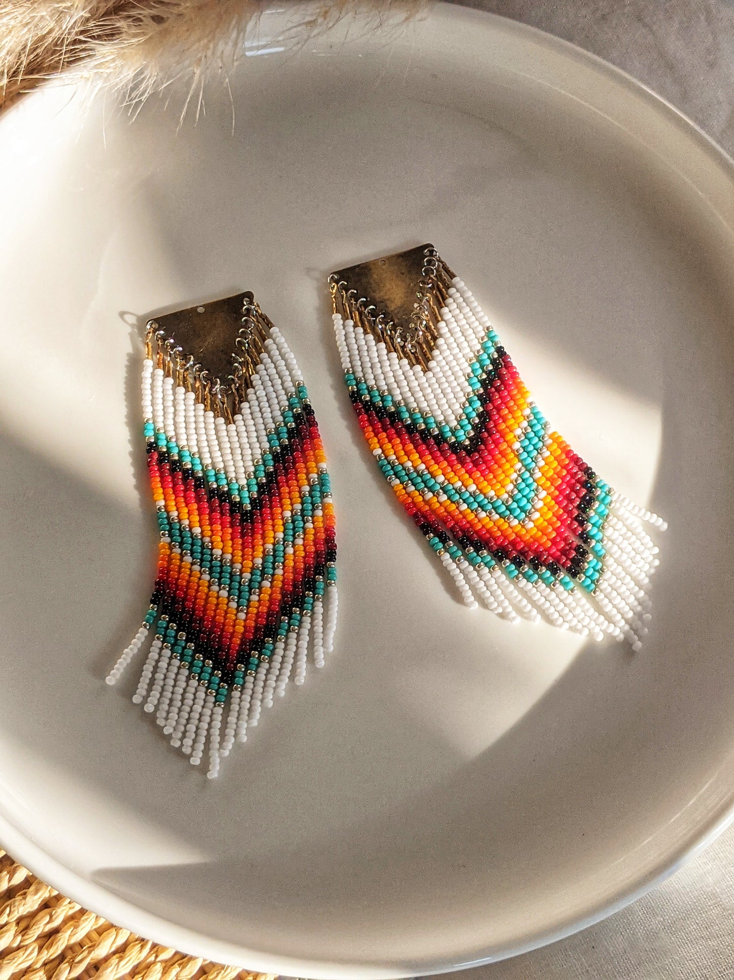 Rigoberta Classic White Native Earrings