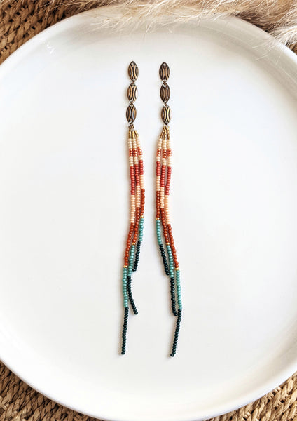 Sophia Pink Garden Beaded Earrings