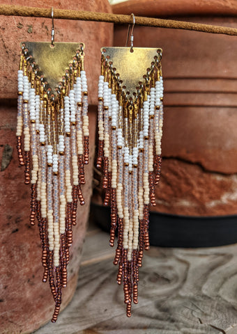 Yūgen Rust Pink Bohemian Earrings