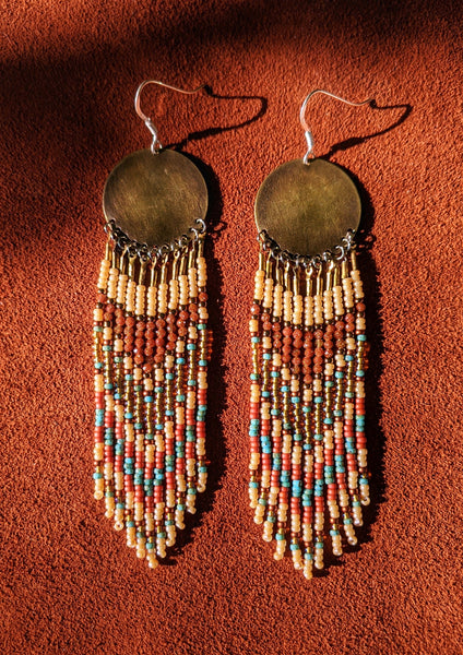 Audre Native Terracotta Beaded Earrings