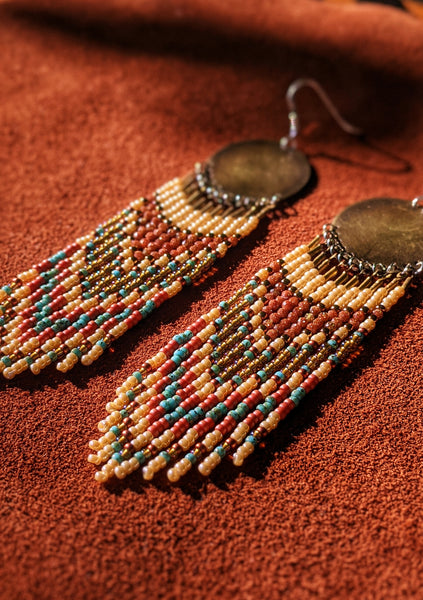 Audre Native Terracotta Beaded Earrings