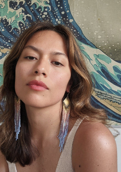 Santa Monica Beach Beaded Earrings