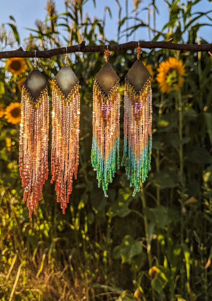 Natalia Mother of Pearl Beaded Earrings