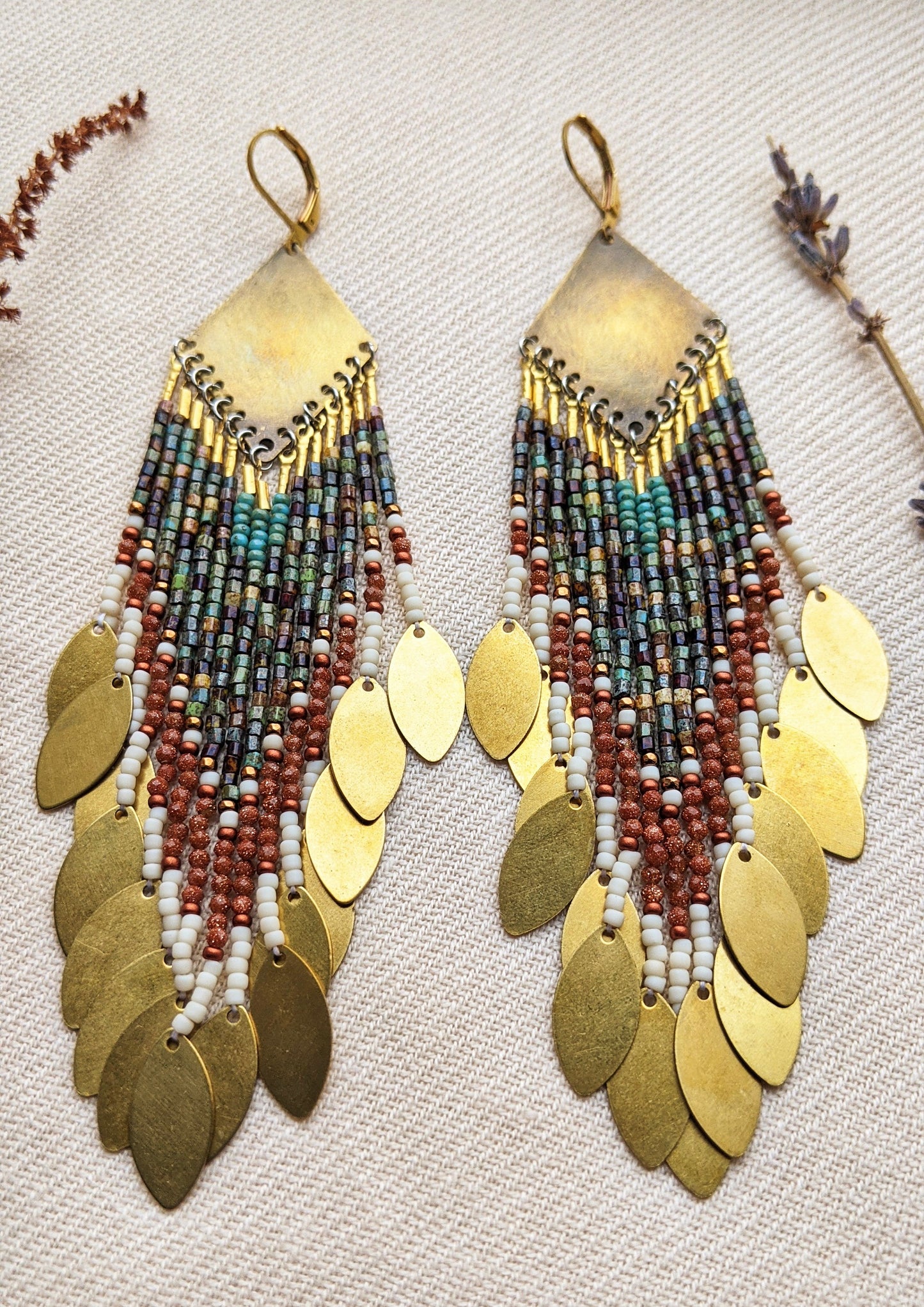 Ruth Picasso Sandstone Beaded Earrings