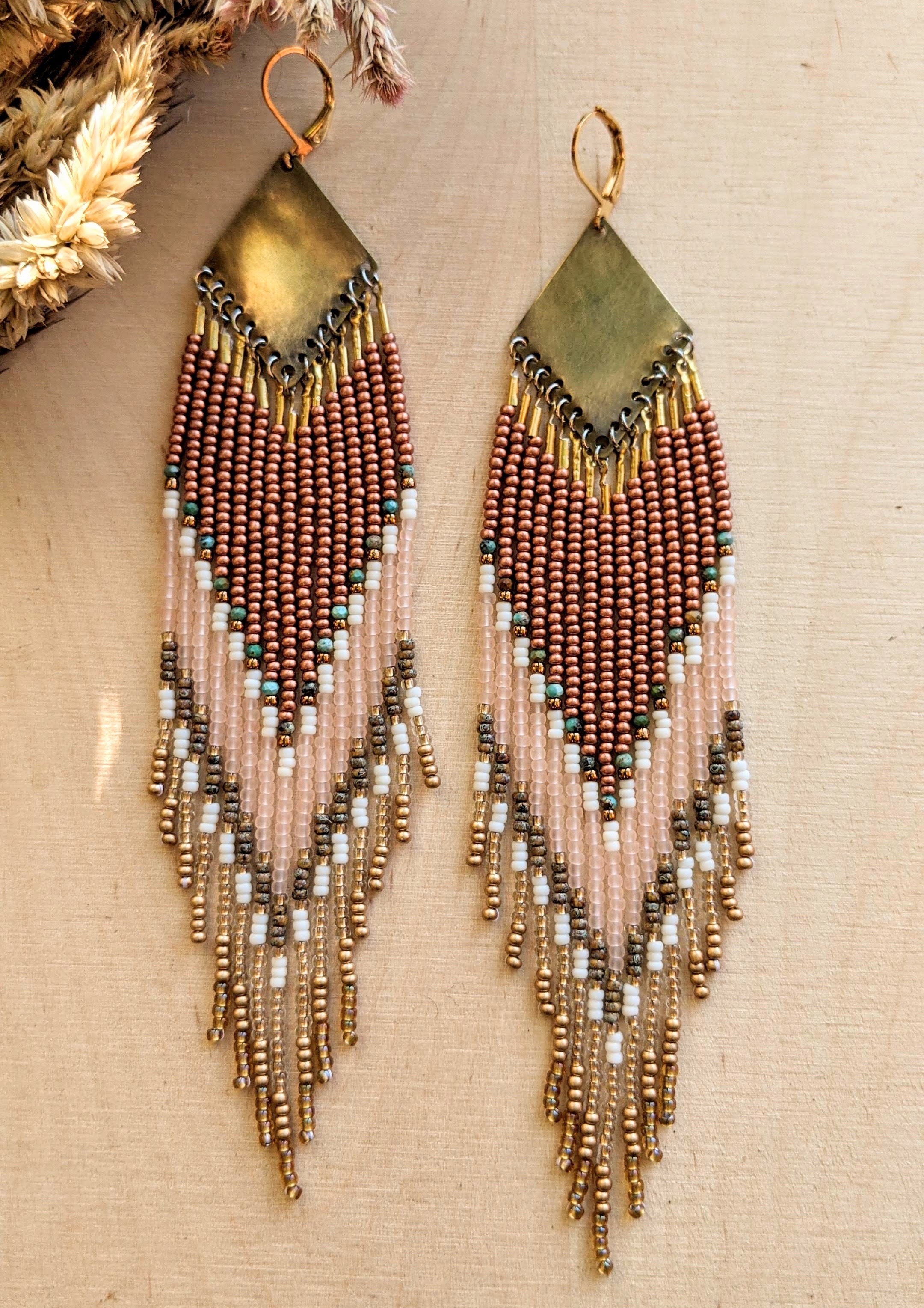 Viola beaded online earrings