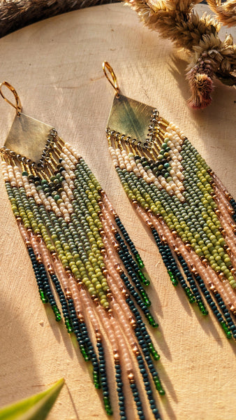 Boucles d'Oreilles Perles Maria Felix Rose Turquoise 